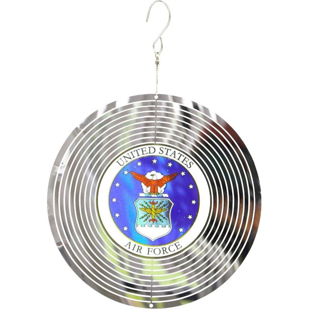 Officially Licensed United States Air Force Stainless Steel Geo Wind Spinner